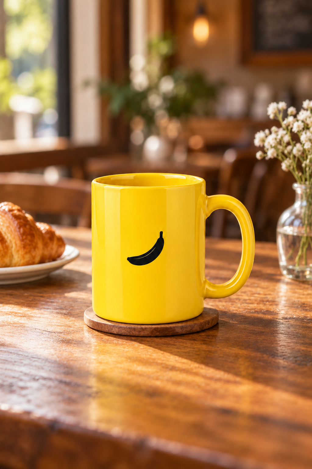 Yellow banana mug, edited scene